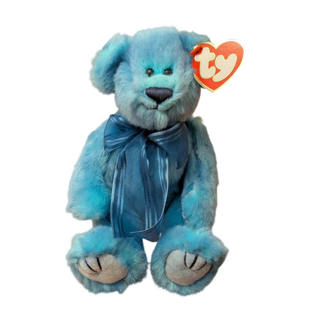 VTG 1993 TY Beanie Baby Attic Treasures AZURE Jointed Angel Teddy Bear